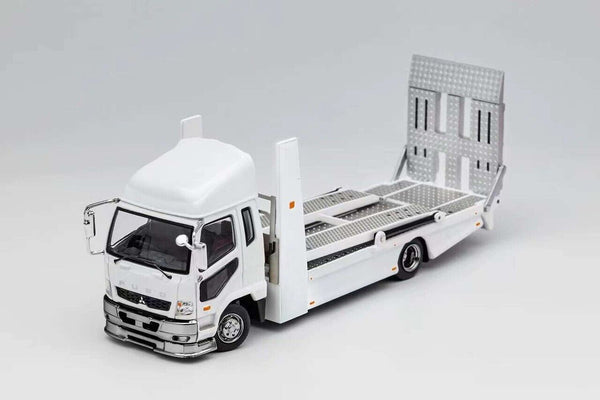 GCD 1:64 2017 Mitsubishi Fuso Fighter Double Deck Tow Trucks White Diecas Model