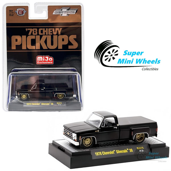 M2 Machines 1:64 1978 Chevrolet Silverado 30 Truck Limited Edition – Gloss Black