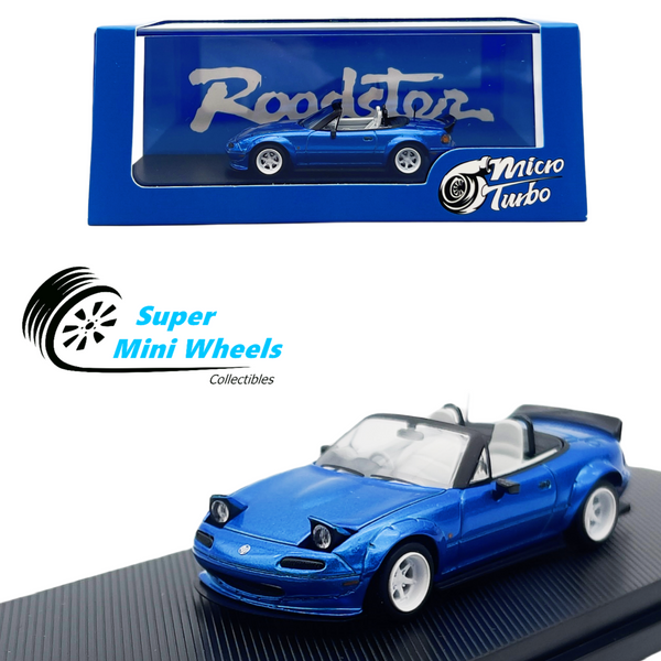 Micro Turbo 1:64 Eunos Roadster NA Mazda MX-5 Customized Version Blue