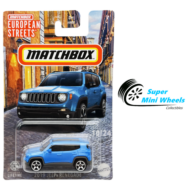 Matchbox 1:64 2019 Jeep Renegade Blue European Streets 2024