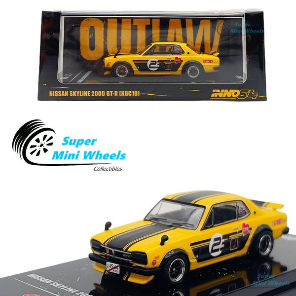 INNO64 1:64 Nissan Skyline 2000 GT-R KGC10 OUTLAW #2