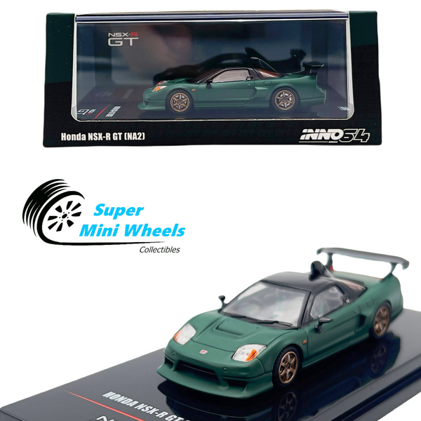 INNO64 1:64 Honda NSX-R GT NA2 Green with Extra Wheels