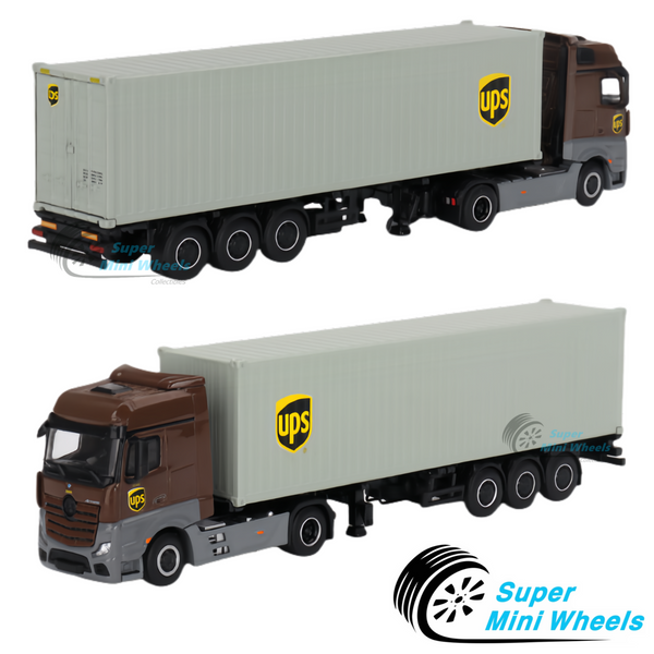 Mini GT 1:64 Mercedes-Benz Actros w/ 40 Ft Container " UPS Europe"