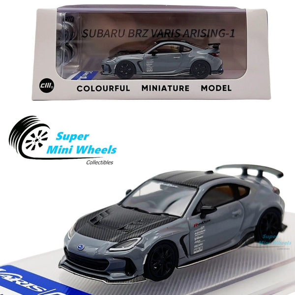 CM-Model 1:64 Subaru BRZ Varis Arising-1 Gray with extra wheels