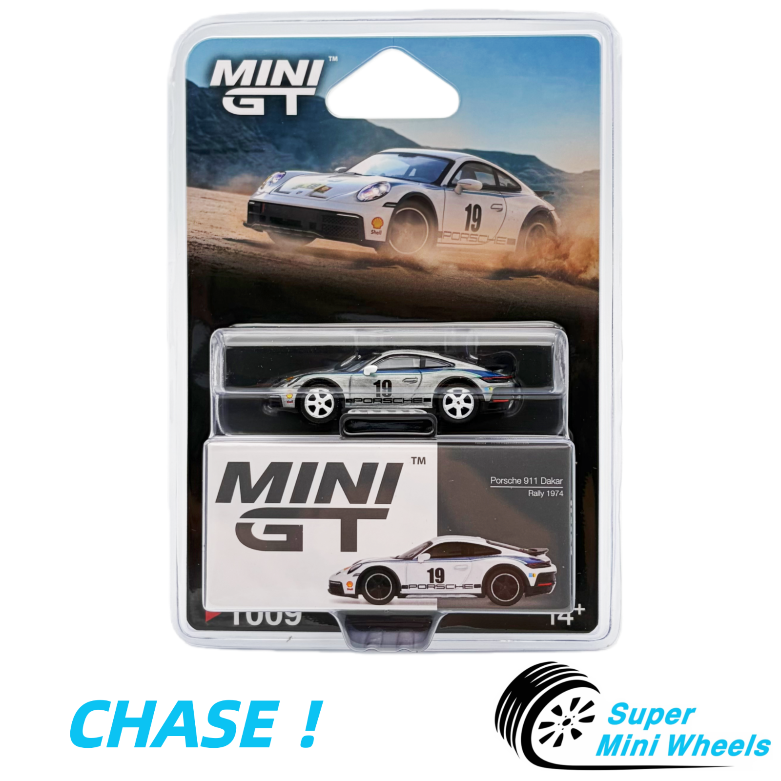 Mini GT 1:64 - Porsche 911 Rallye Dakar 1974 - Voiture Miniature Métallique Avec Boîte