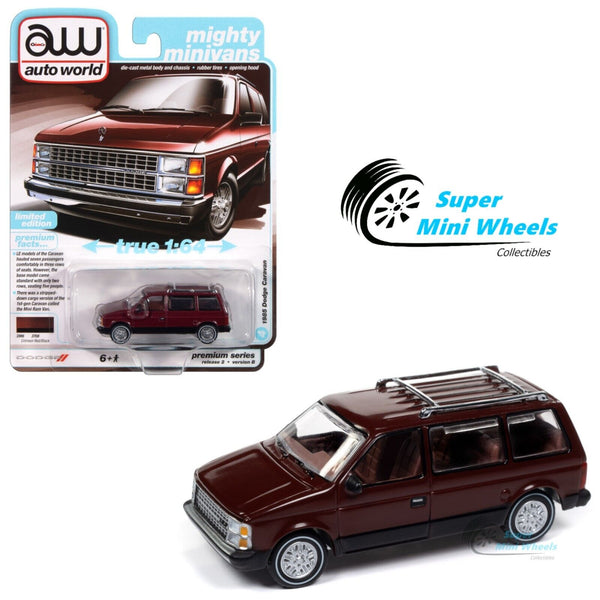 Auto World 1:64 1985 Dodge Caravan – Red