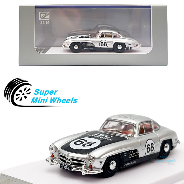 DCM 1:64 1995 Mercedes-Benz 300SL IWC Silver/Black - Diecast Car