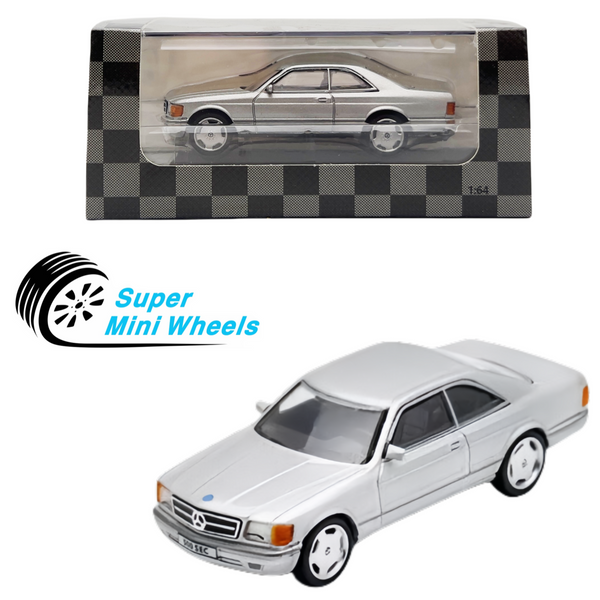 DCT 1:64 Mercedes-Benz 500SEC Silver - Diecast Car