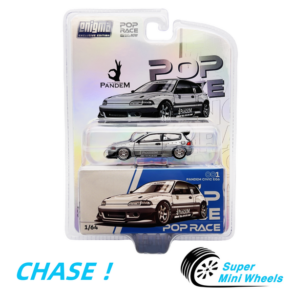 CHASE ! Pop Race 1:64 Pandem Civic EG6 Metallic Blue #001 Enigma Exclusive