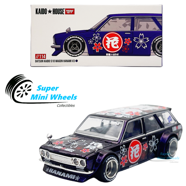 Mini GT x Kaido House 1:64 Datsun 510 Wagon Hanami V3 – Magic Purple #114