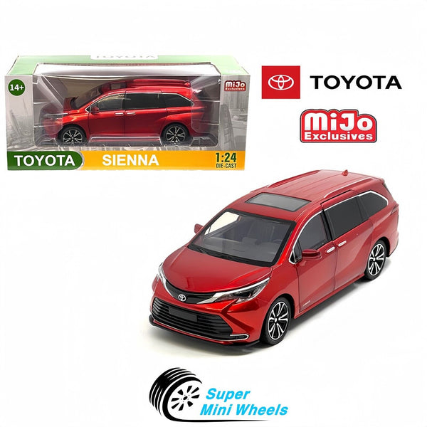 2022 Toyota Sienna (Red) - 1:24 Diecast - MiJo Exclusives