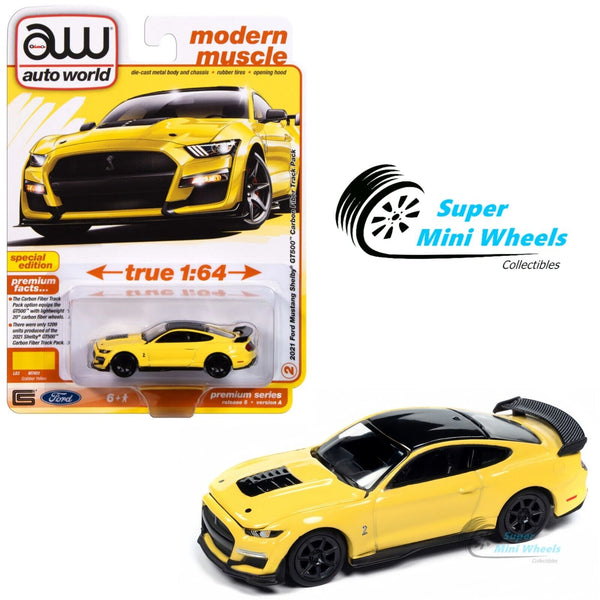 Auto World 1:64 2021 Ford Mustang Shelby GT500 Track Pack - Grabber Yellow