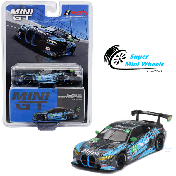 Mini GT 1:64 BMW M4 GT3 #97 Turner Motorsport IMSA 2023 Laguna Seca GTD 2nd #647