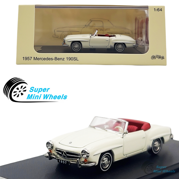 GFCC 1:64 1957 Mercedes-Benz 190SL (White) Diecast Model Car