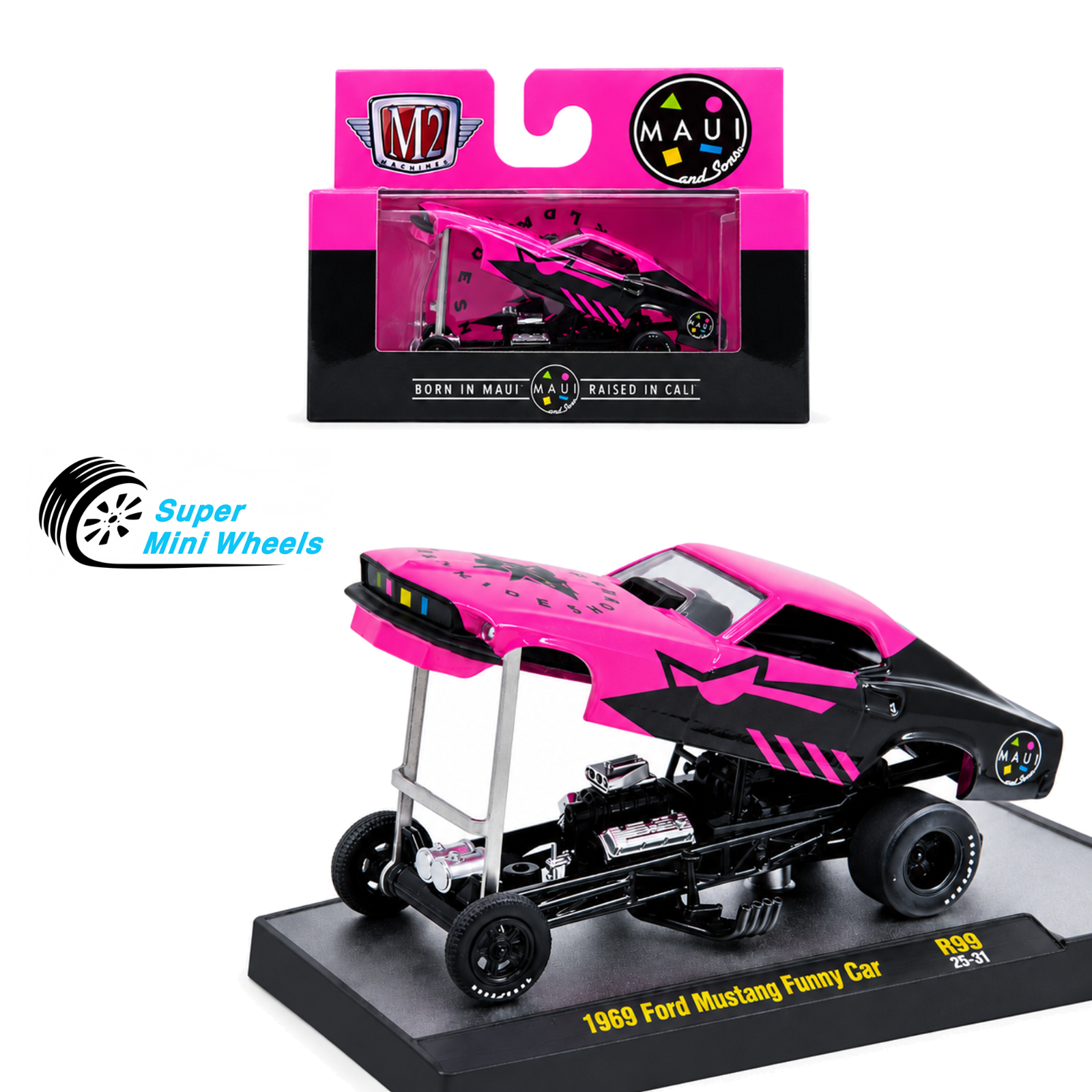 M2 Machines 1:64 1969 Ford Mustang Funny Car 