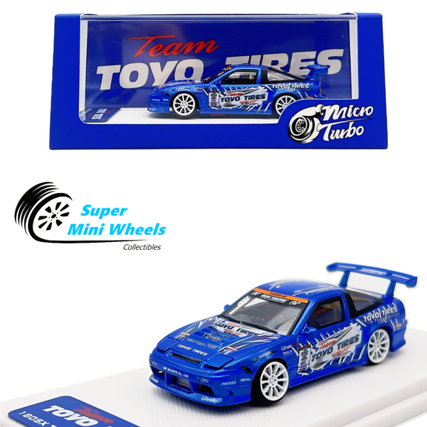 Micro Turbo 1:64 Nissan 180SX Toyo Tires Drigt Blue