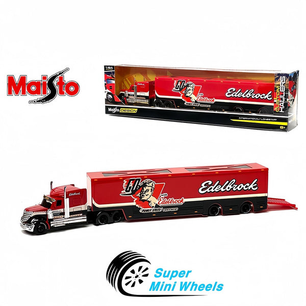 Maisto 1:64 International LoneStar Edelbrock – Custom Haulers Design 12418-EBK