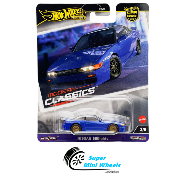 Hot Wheels Car Culture Nissan SilEighty Blue - Modern Classics