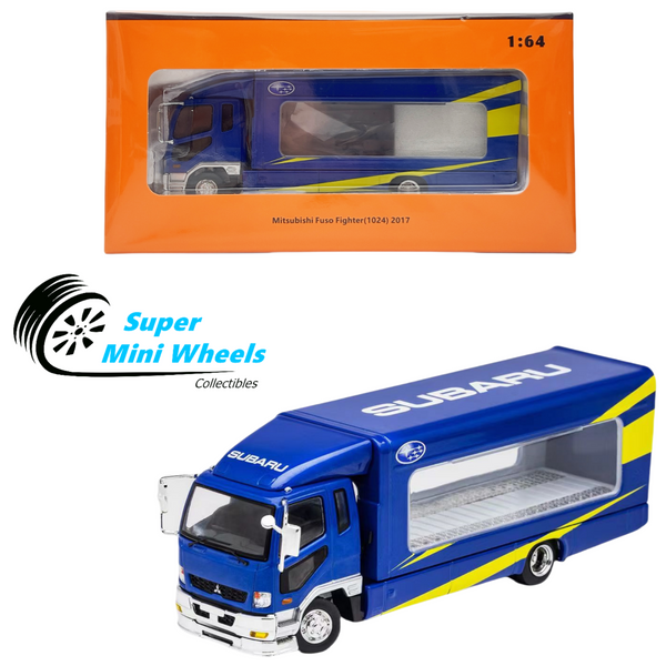 GCD 1:64 2017 Mitsubishi Fuso Fighter “SUBARU” Hauler Truck - Diecas Model