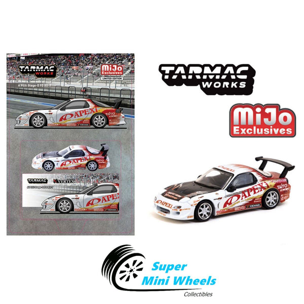 Tarmac Works 1:64 A’PEXi Stage-D FD RX-7- White – MiJo Exclusives