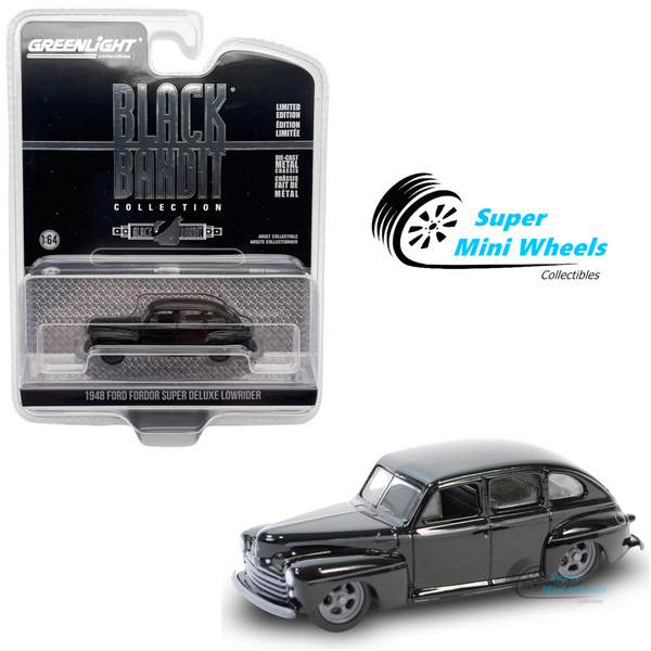 Greenlight 1:64 Black Bandit 1948 Ford Fordor Super Deluxe Lowrider