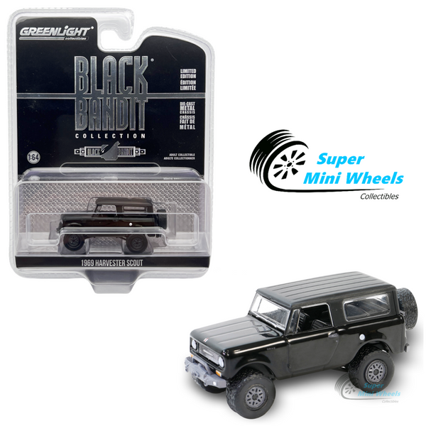 Greenlight 1:64 Black Bandit 1969 Harvester Scout Lifted