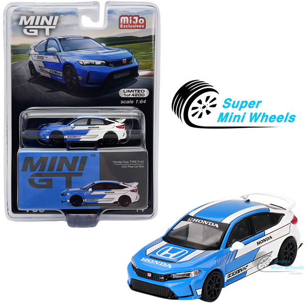 Mini GT 1:64 Honda Civic Type R #3 2023 Pace Car Blue #753