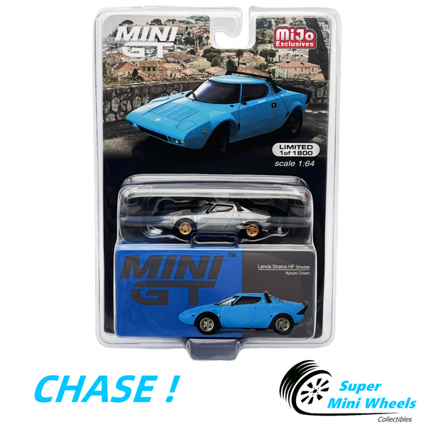 CHASE ! Mini GT 1:64 Lancia Stratos HF Stradale Azzuro Chiaro #624