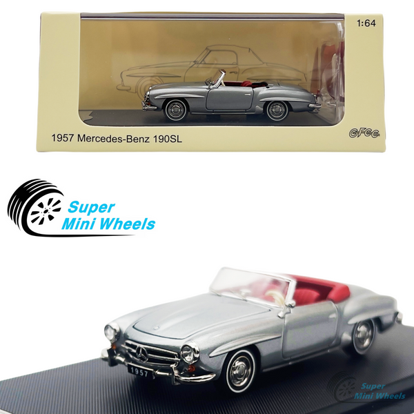 GFCC 1:64 1957 Mercedes-Benz 190SL (Silver) Diecast Model Car