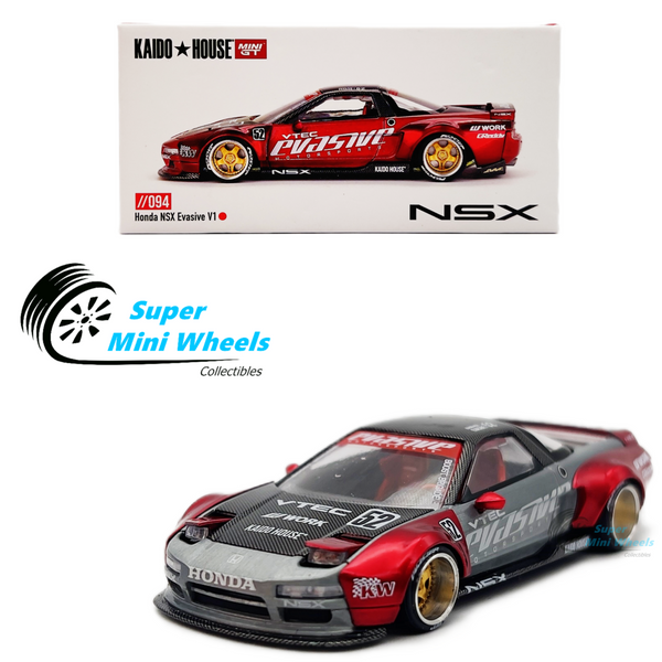 CHASE ! Mini GT x Kaido House 1:64 Honda NSX Evasive V1 Red #94