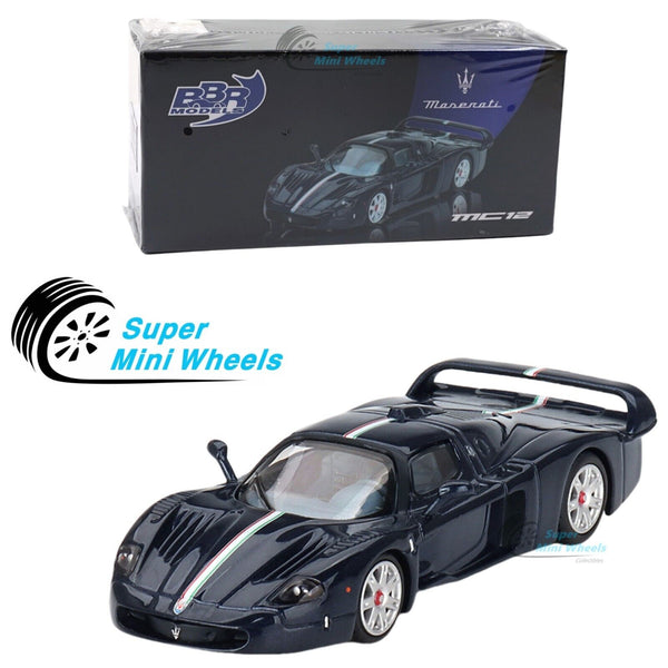 BBR Models 1:64 Maserati MC12 Stradale Blue Metallic w/ Stripe