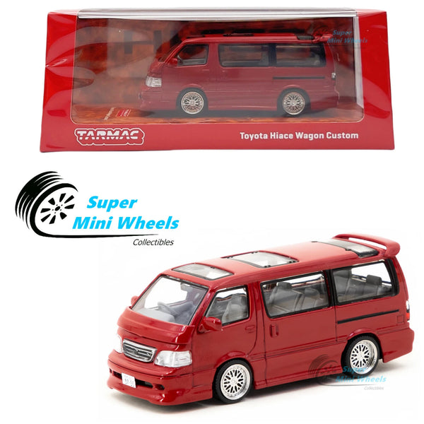 Tarmac Works 1:64 Toyota Hiace Wagon Custom Red