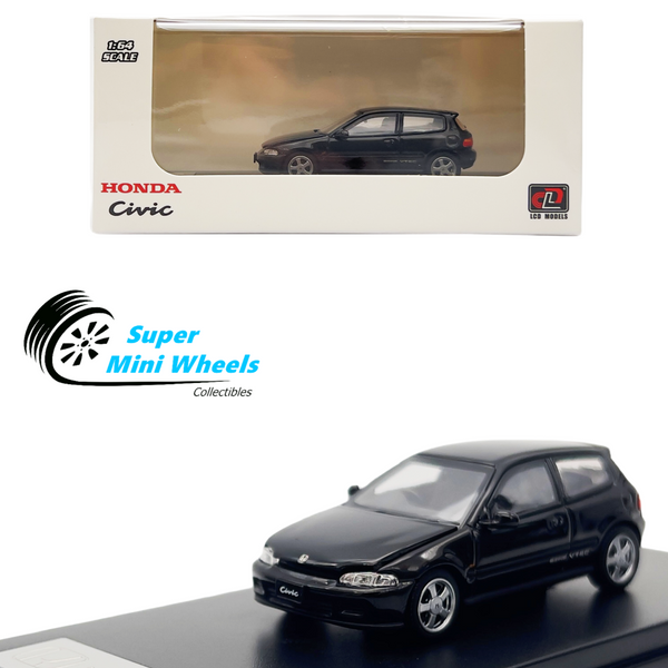 LCD Models 1:64 - Honda Civic EG6 Black - Diecast Model