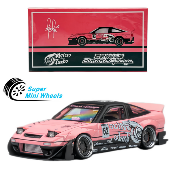 Micro Turbo 1:64 Nissan 180SX Toyo Tires Drigt Blue – Super Mini