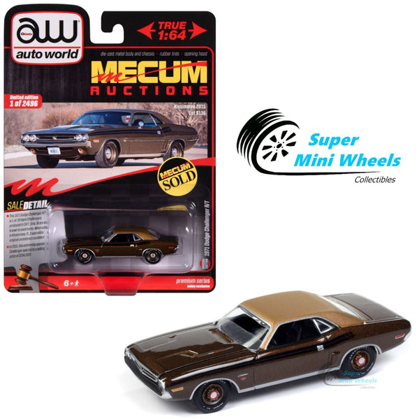 Auto World 1:64 MECUM 1971 Dodge Challenger R/T (Dark Gold Metallic)