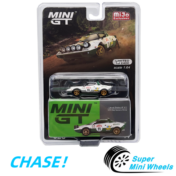 CHASE ! Mini GT 1:64 Lancia Stratos HF 1975 Rally Sanremo Winner #11 #628