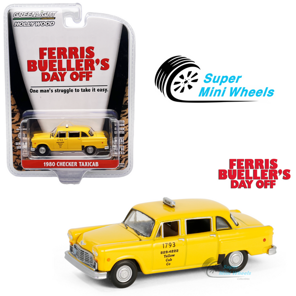 Greenlight 1:64 Ferris Bueller's Day Off - 1980 Checker Taxicab Yellow Cab