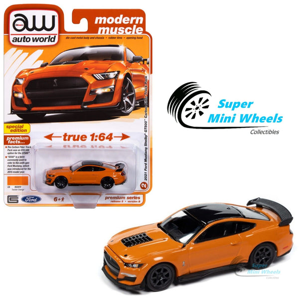 Auto World 1:64 2021 Ford Mustang Shelby GT500 Track Pack - Twister Orange