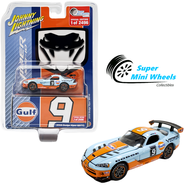 Johnny Lightning 1:64 2008 Dodge Viper SRT10 Gulf Super Mini Wheels Exclusives !