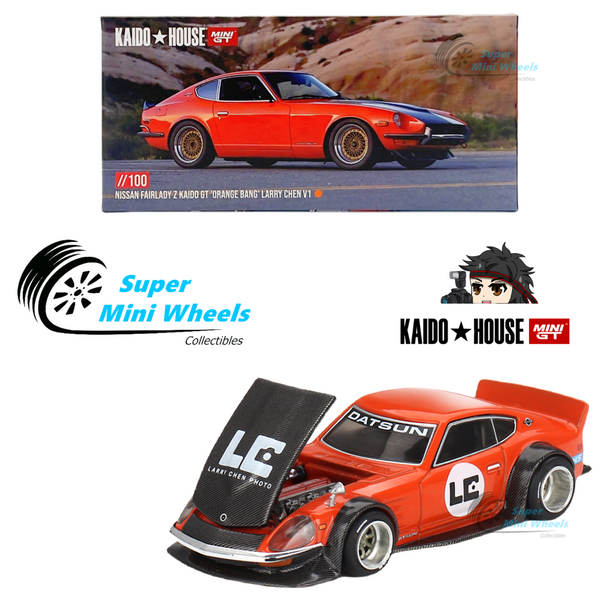 Mini GT Kaido House 1:64 Nissan Fairlady Z Kaido GT 'ORANGE BANG' Larry Chen V1