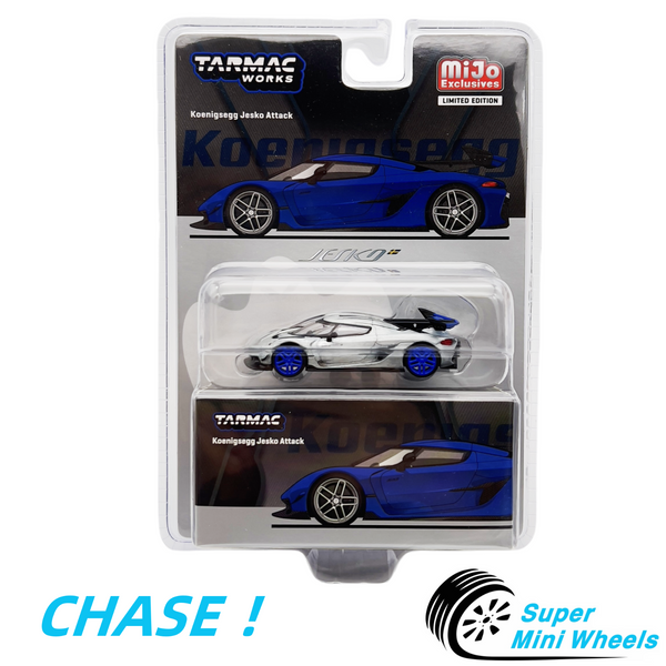 CHASE ！Tarmac Works 1:64 Koenigsegg Jesko Attack – Blue