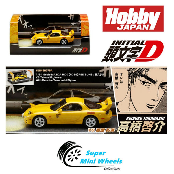 Hobby Japan 1:64 INITIAL D Mazda RX-7 (FD3S) Keisuke Takahashi Figure Inside Car