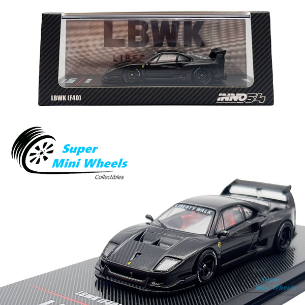 INNO64 1:64 LBWK F40 Carbon Fiber Black