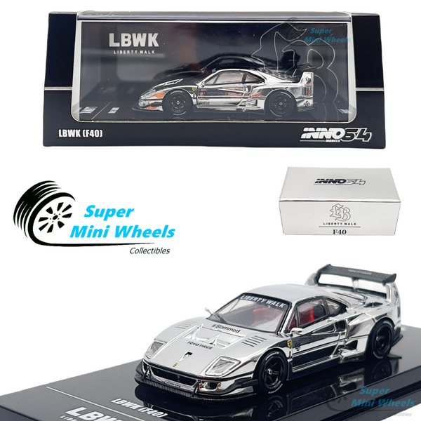 INNO64 1:64 LBWK F40 Chrome Silver HEC 2024