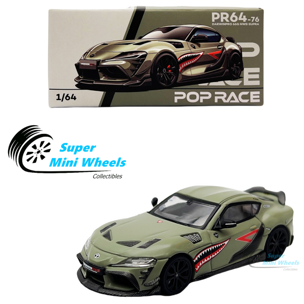 Pop Race 1:64 Darwin Pro 66G NWB Toyota Supra Green PR64-76