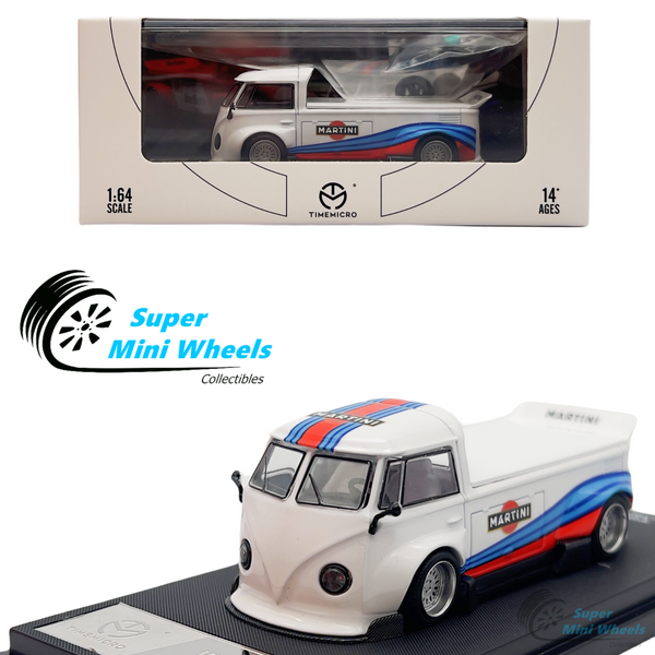 Time Micro 1:64 VW T1 Pickup Martini - Diecast Model