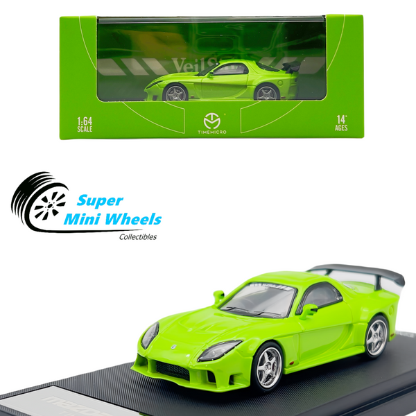 Time Micro 1:64 Mazda RX-7 VeilSide Green - Diecast Model