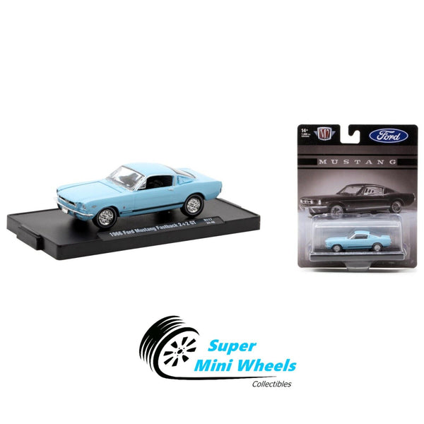 M2 Machines 1:64 - 1966 Ford Mustang Fastback 2+2 GT Blue - R117 24-46