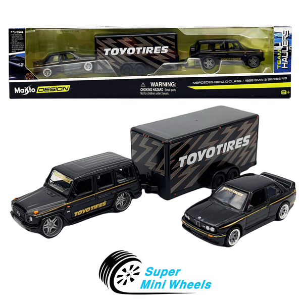 Maisto 1:64 Mercedes-Benz G Class & 1988 BMW M3 Black Toyo Tires