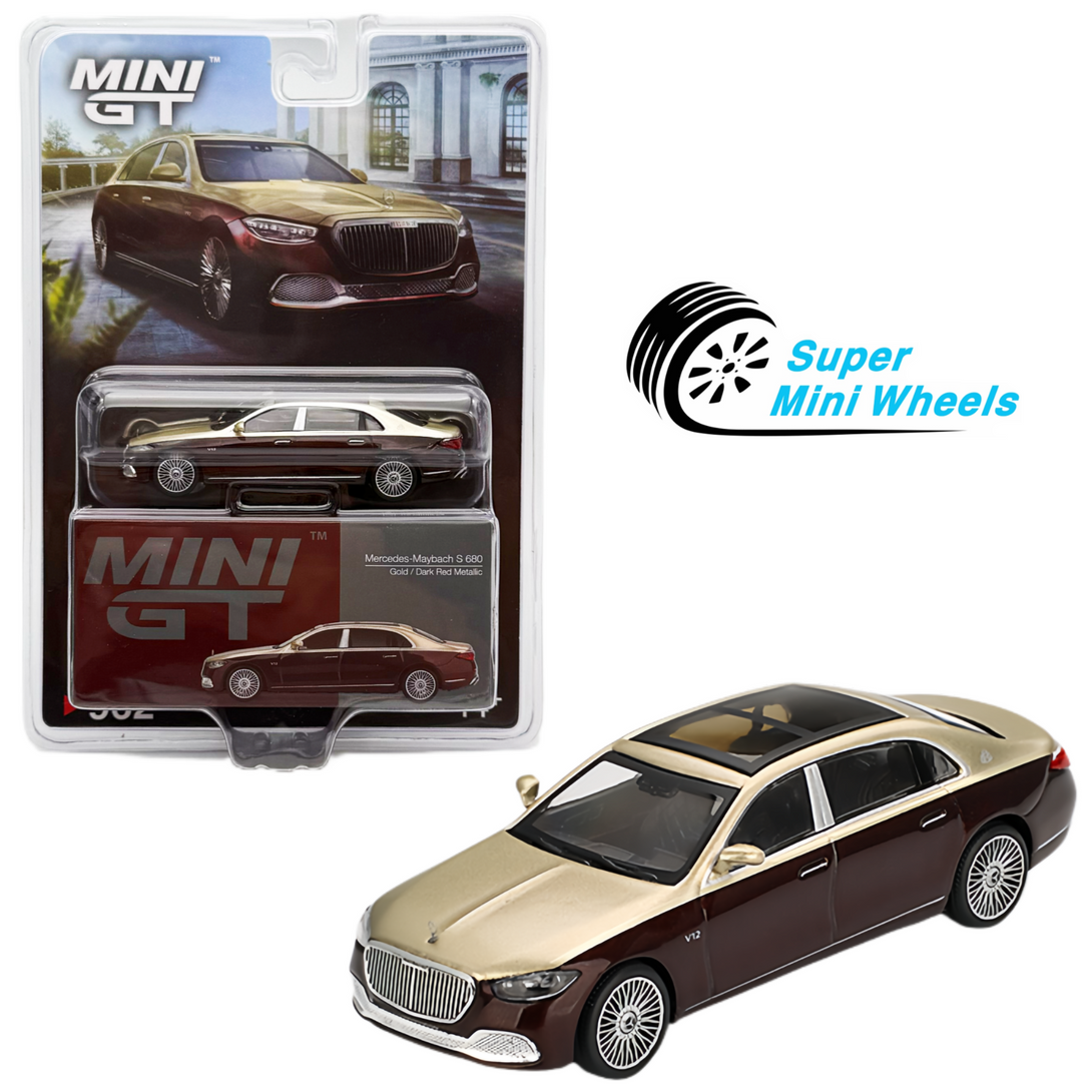 Mini Maybach Mini GT 1:64 Mercedes-Maybach S 680 Gold / Dark Red Metallic #962 ...